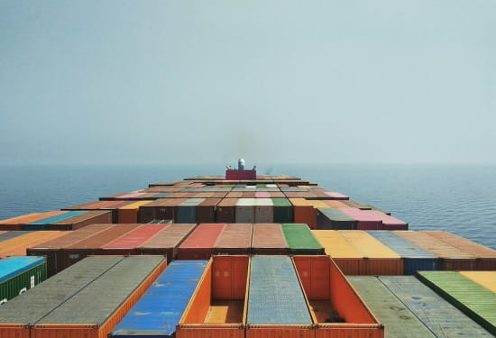 A ship full of containers.